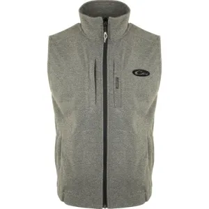 DRAKE Heather Windproof Layering Vest Gray Heather Plus