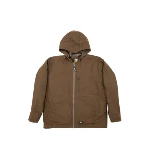 BERNE WORKWEAR Quarry Flannel Lined Hooded Coat Bark