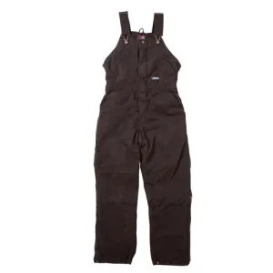 BERNE WORKWEAR Ladies Washed Insulated Bib Overall Dark Brn Short