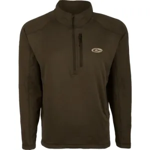 DRAKE MST Breathelite Quarter Zip Pullover Dark Brown