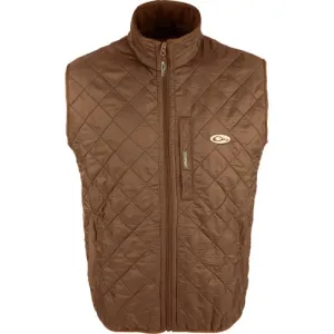 DRAKE Delta Quilted Fleece Lined Vest Tobacco