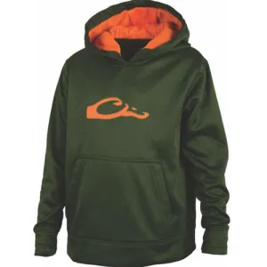 DRAKE Performance Hoodie Green/Orange Plus