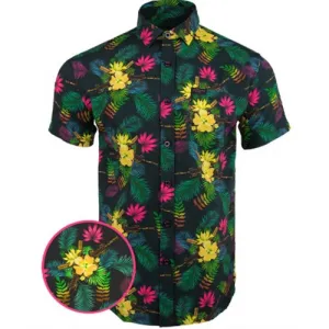 RETRO RIFLE Hawaiian SS Button Down - Tropics / Yellow