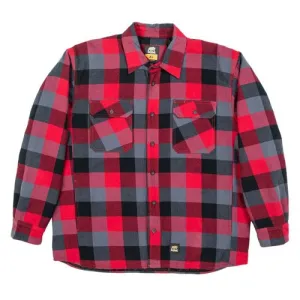 BERNE WORKWEAR Timber Flannel Shirt Jacket Plaid Red