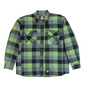 BERNE WORKWEAR Timber Flannel Shirt Jacket Plaid Green