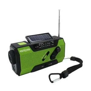 READY HOUR 4-in-1 Emergency Solar Flashlight, AM/FM/Weather Radio w/ Hand Crank