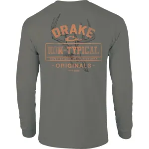 DRAKE Skull Tee Long Sleeve Shirt Gray