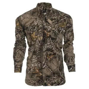 WORLD FAMOUS Cotton Button Shirt Burly Tan Plus Sizes