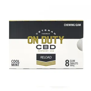 ON DUTY CBD THC Free CBD Reload Gum 8 pieces 80mg