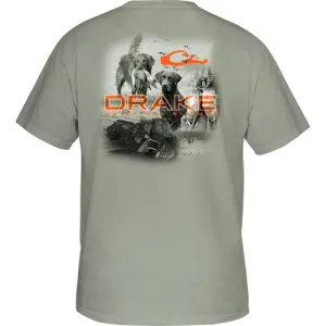 DRAKE 3 Dogs T S/S Desert Sage