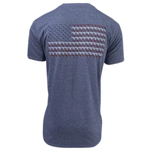 GLOCK Pistol Flag Heather Navy Cotton Short Sleeve