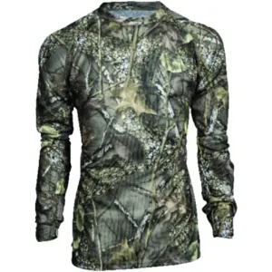 WORLD FAMOUS Mens Long Sleeve 1/4 Zip Shirt Burly Tan/Green