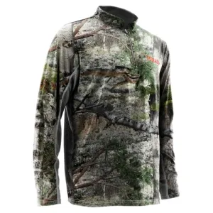 NOMAD CLOTHING Quarter Zip Long Sleeve Mossy Oak Mountain Country