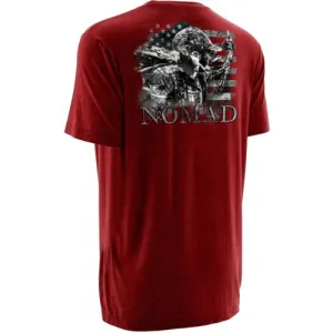 NOMAD CLOTHING American Archer Short Sleeve Tee Heather Red