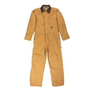 BERNE WORKWEAR Deluxe Mens Insulated Coverall Brown Duck