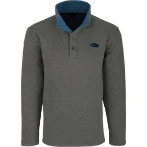 DRAKE Delta Quilted Sweatshirt Charcoal