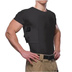 UNDERTECH Men's Conceal Carry Crew Neck T-Shirt w/ Ambi Holster - Black (3XL)