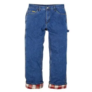 BERNE WORKWEAR Heartland Flannel-Lined Denim Dungaree Stone Wash
