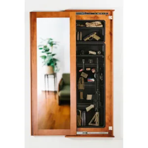 TACTICAL WALLS 1450M In-Wall Home Defense Mirror Cherry