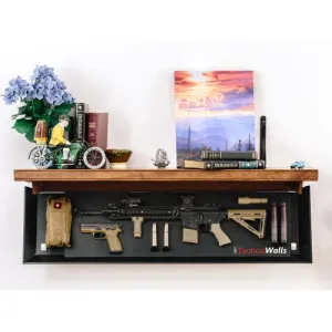 TACTICAL WALLS Rifle Length Shelf Cherry