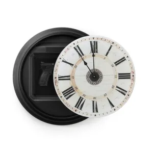 TACTICAL WALLS 1410M Tactical Wall Clock Roman Black Wood Grain