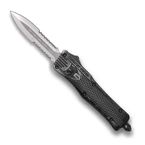 COBRATEC Small Stonewash CTK-1 Dagger 2-Side Serrated