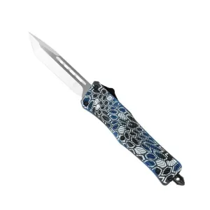 COBRATEC Small Blue Cobra Skin CTK-1 Tanto Not Serrated