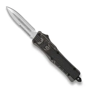 COBRATEC Small Tungsten Black CTK-1 Dagger 1 Side Serrated