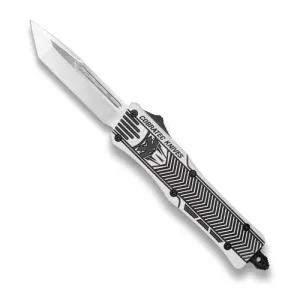 COBRATEC Small Arctic White Black CTK-1 Tanto Not Serrated