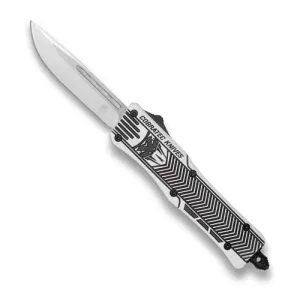 COBRATEC Small Arctic White Black CTK-1 Drop Not Serrated