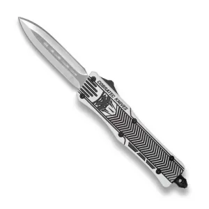 COBRATEC Small Arctic White Black CTK-1 Dagger Not Serrated