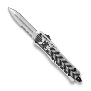 COBRATEC Small Arctic White Black CTK-1 Dagger 1-Side Serr