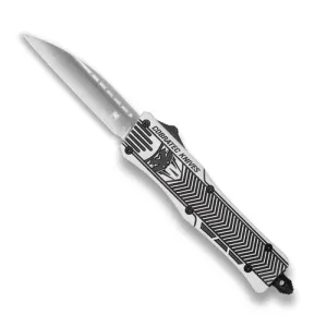 COBRATEC Small Arctic White Blk CTK-1 Wharncliffe Not Serr
