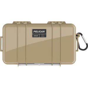 PELICAN 1060 Micro Case Black, Desert Tan