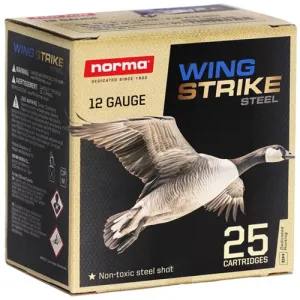 NORMA AMMO 12Ga Wingstrike Steel 3" #2 Shot 1 1/4oz 25rd