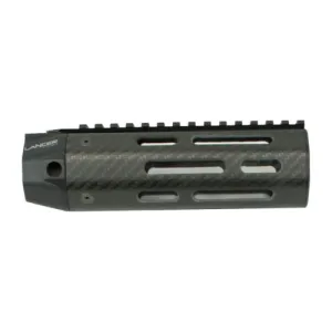LANCER LCH5 Carbine Length 6" Full Top Rail AR15 Handguard | Black Carbon Fiber