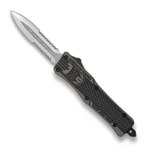 COBRATEC Medium Tungsten Black CTK-1 Dagger 2 Side Serrated