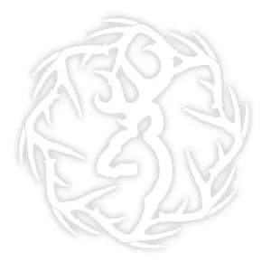 BROWNING Sheds Decal White Vinyl Sticker 6"