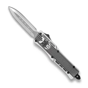 COBRATEC Medium Arctic White Blk CTK-1 Dagger Not Serrated