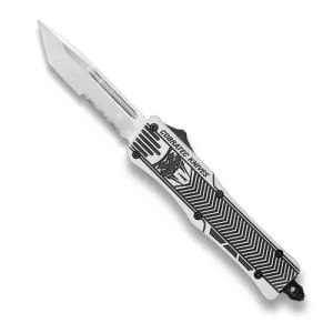 COBRATEC Medium Arctic White Black CTK-1 Tanto Serrated