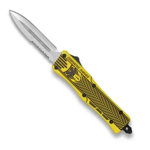 COBRATEC Medium Yellow Black CTK-1 Dagger 1-Side Serrated