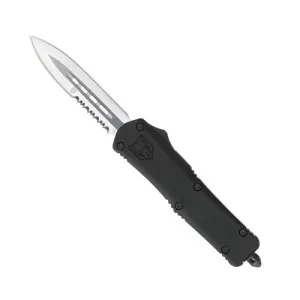 COBRATEC Medium Black FS-3 Dagger 1 Side Serrated