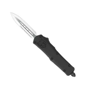 COBRATEC Small Black FS-3 Dagger 1 Side Serrated