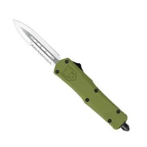COBRATEC Small OD Green FS-3 Dagger 1 Side Serrated