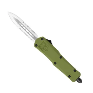 COBRATEC Small OD Green FS-3 Dagger 2 Side Serrated
