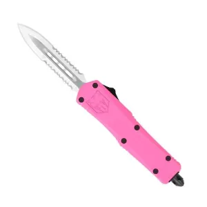 COBRATEC Small Pink FS-3 Dagger 2 Side Serrated