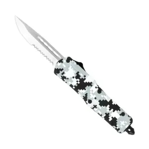 COBRATEC Small Winter DIGI Camo FS-3 Drop Serrated