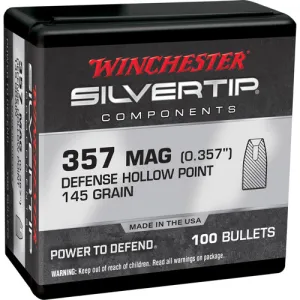 WINCHESTER AMMO Reloading Bullets STHP 357 Mag 145 Grain 100rd