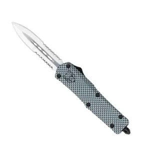 COBRATEC Medium Carbon Fiber FS-3 Dagger 2 Side Serrated