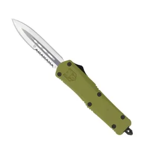 COBRATEC Medium OD Green FS-3 Dagger 1 Side Serrated